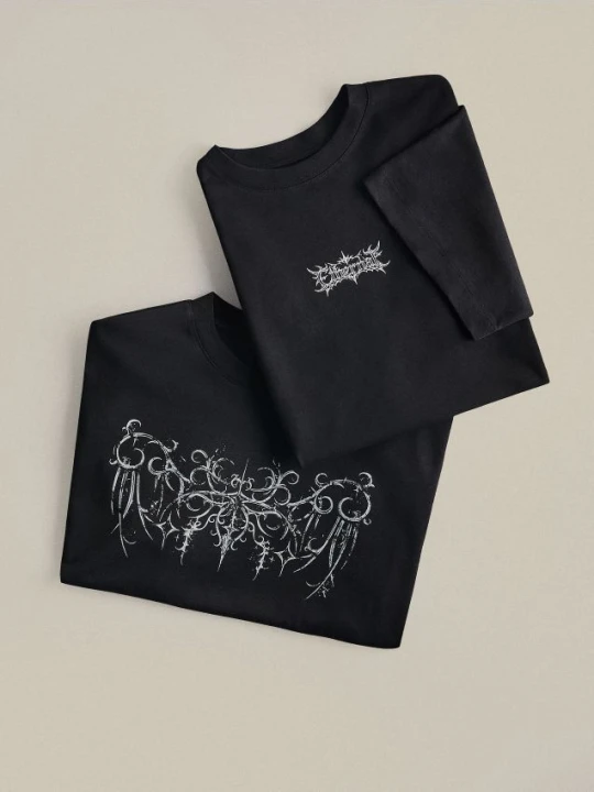 Zdjęcie produktu Reserved - T-shirt boxy z nadrukiem - ciemnoszary