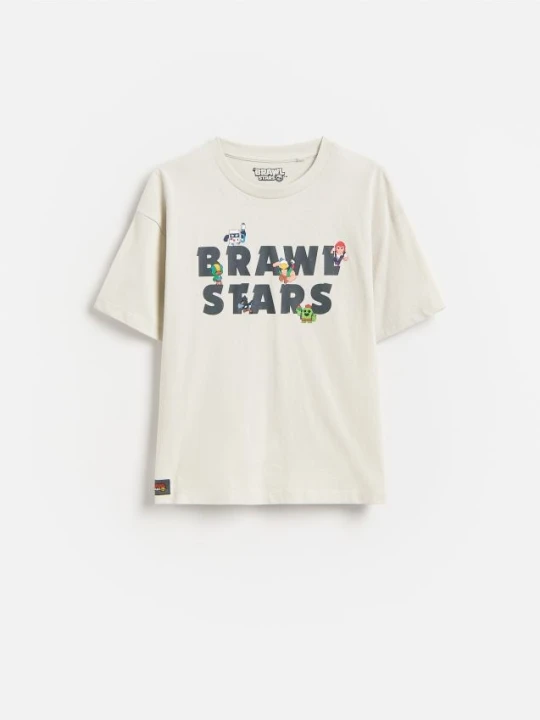 Zdjęcie produktu Reserved - T-shirt Brawl Stars - jasnoszary