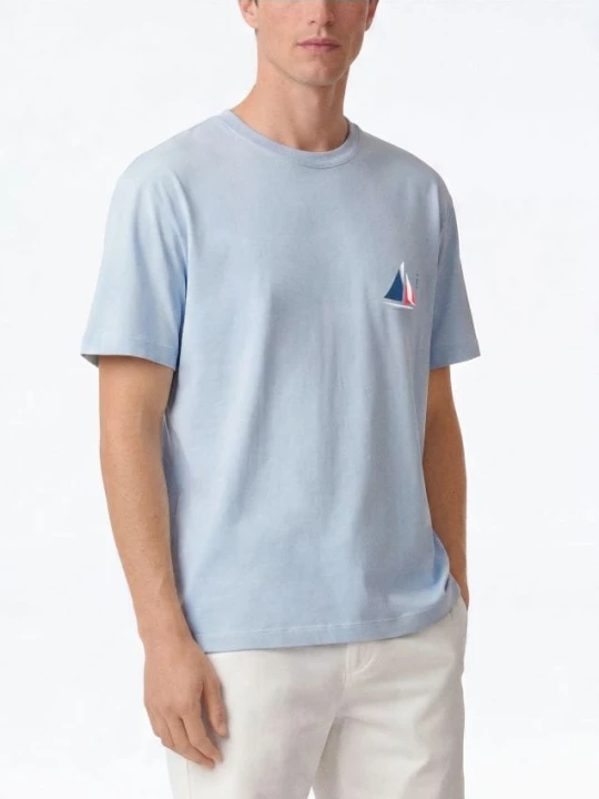 Zdjęcie produktu Reserved - T-shirt comfort z nadrukiem - jasnoniebieski