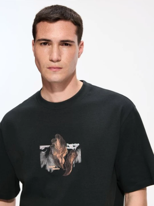 Zdjęcie produktu Reserved - T-shirt comfort z nadrukiem - jasny zielony