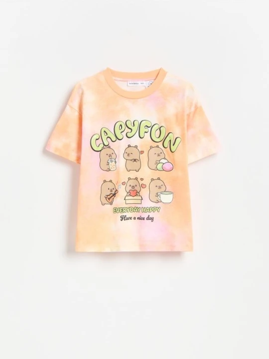 Zdjęcie produktu Reserved - T-shirt Kapibara CapyFun - wielobarwny