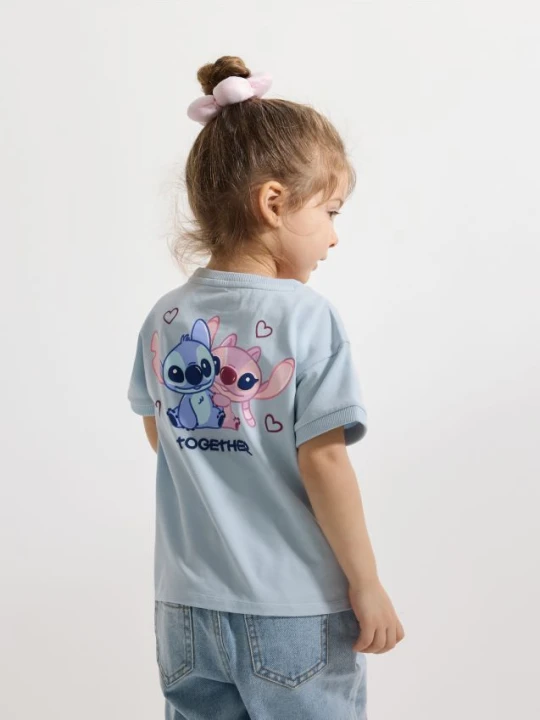 Zdjęcie produktu Reserved - T-shirt Lilo i Stitch - jasnoniebieski