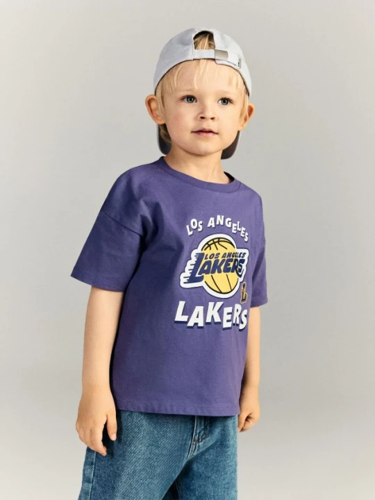 Zdjęcie produktu Reserved - T-shirt Los Angeles Lakers NBA - fioletowy