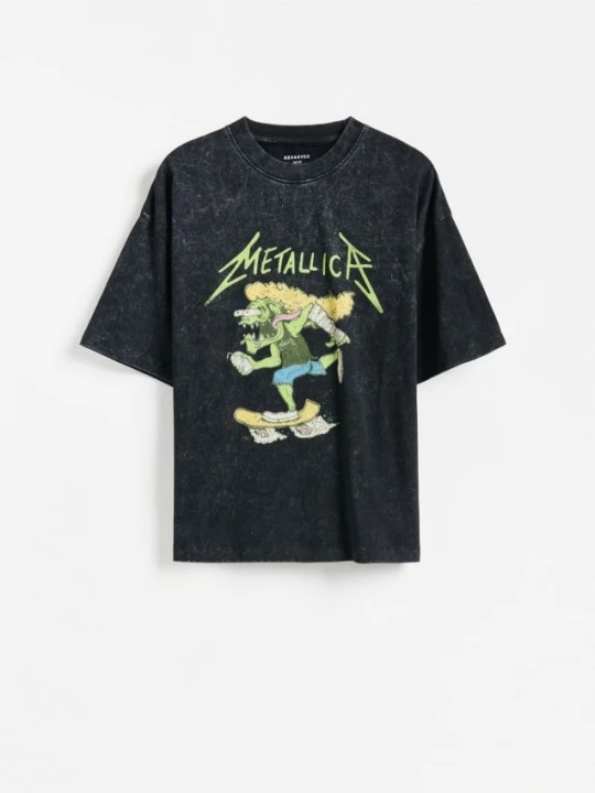 Zdjęcie produktu Reserved - T-shirt Metallica - czarny