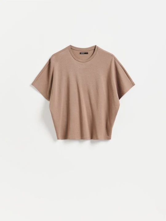 Zdjęcie produktu Reserved - T-shirt oversize - brązowy