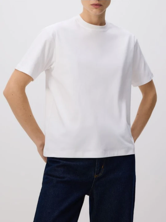 Zdjęcie produktu Reserved - T-shirt oversize z merceryzowanej bawełny - biały