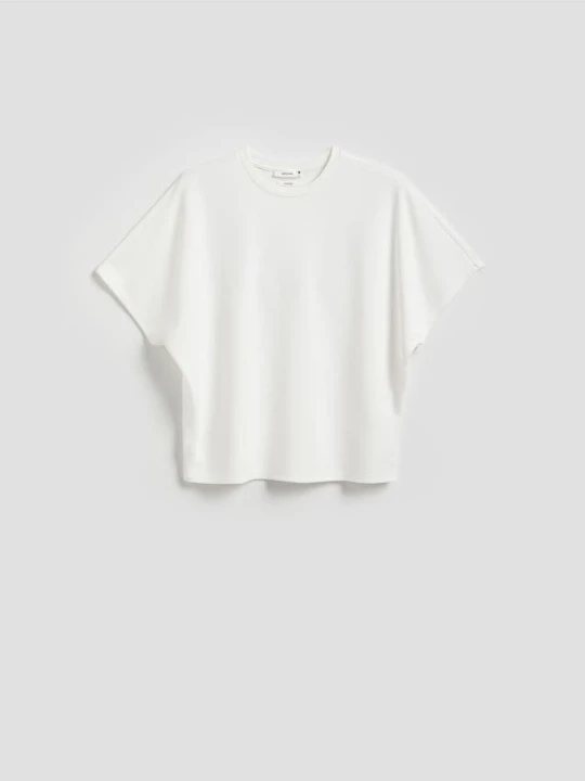 Zdjęcie produktu Reserved - T-shirt oversize z modalem - biały