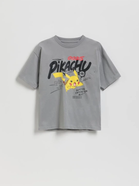 Zdjęcie produktu Reserved - T-shirt Pokémon - ciemnoszary