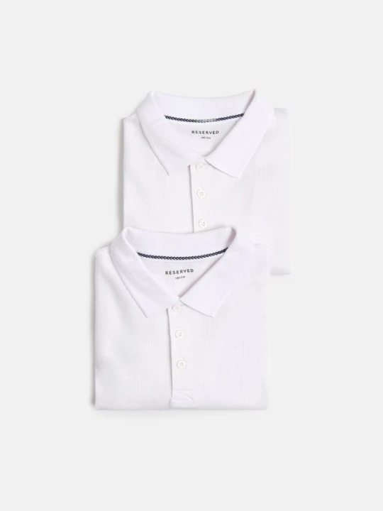 Zdjęcie produktu Reserved - T-shirt polo 2 pack - biały