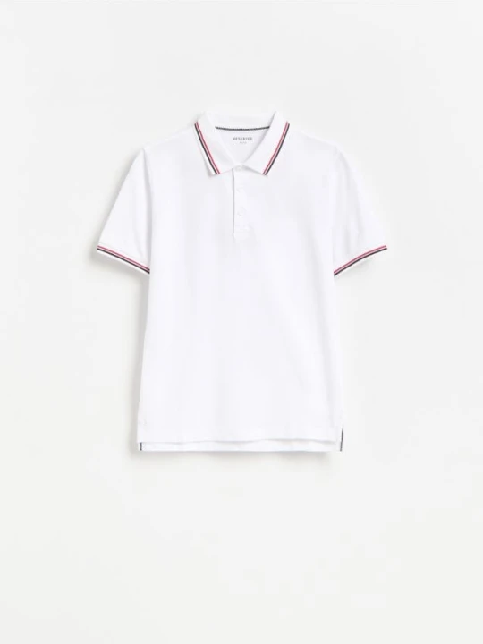 Zdjęcie produktu Reserved - T-shirt polo - biały