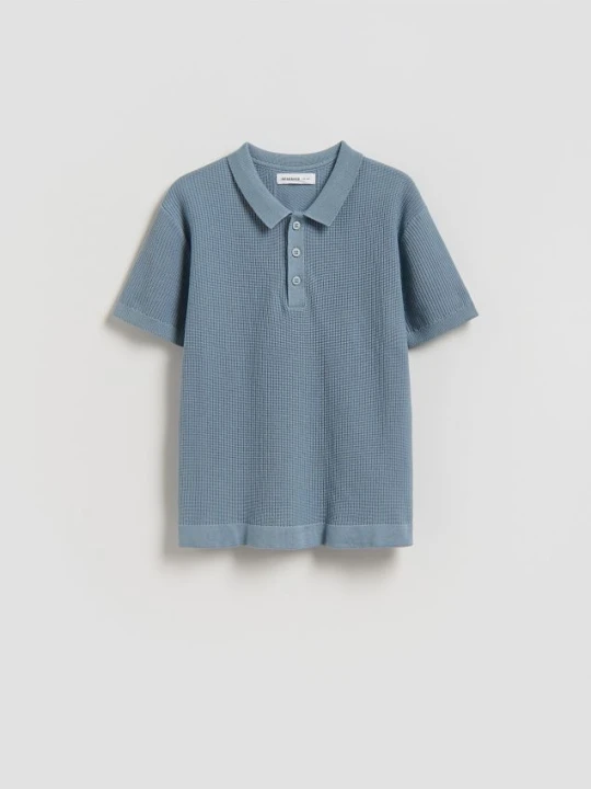 Zdjęcie produktu Reserved - T-shirt polo - niebieski
