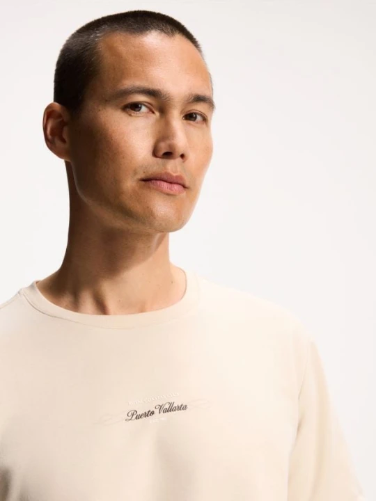 Zdjęcie produktu Reserved - T-shirt regular z nadrukiem - beżowy