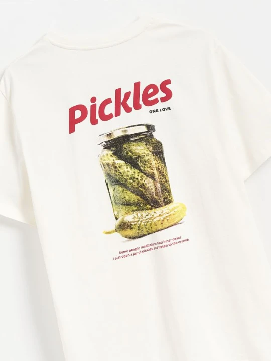 Zdjęcie produktu Reserved - T-shirt regular z nadrukiem na plecach - biały