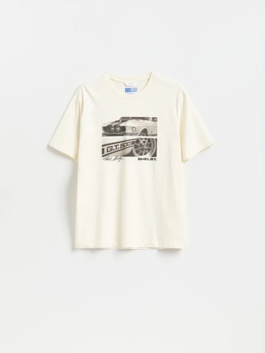 Zdjęcie produktu Reserved - T-shirt Shelby - złamana biel