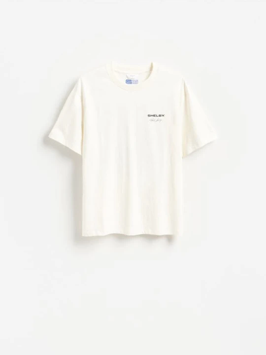 Zdjęcie produktu Reserved - T-shirt Shelby - złamana biel