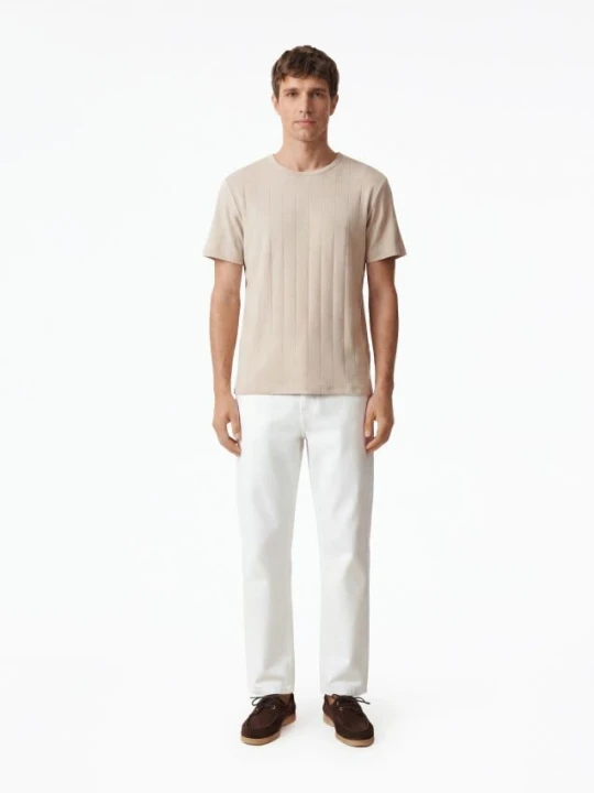 Zdjęcie produktu Reserved - T-shirt slim fit - beżowy