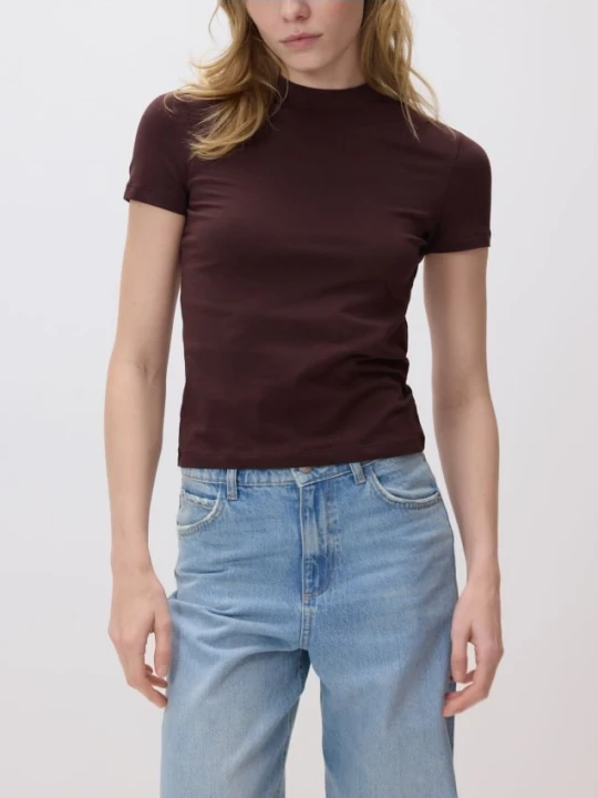 Zdjęcie produktu Reserved - T-shirt slim fit - ciemnobrązowy