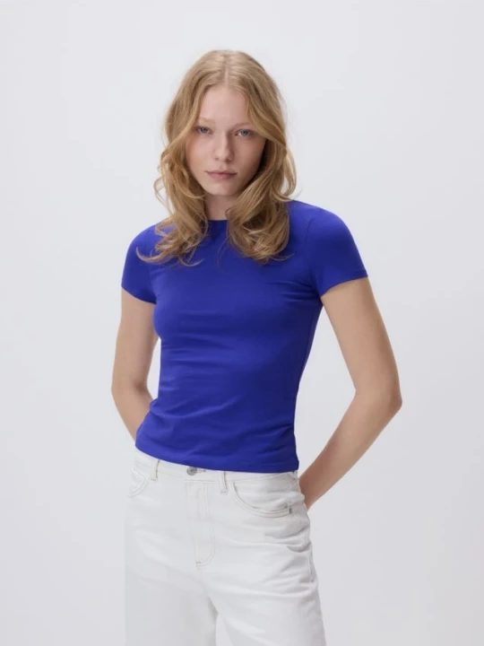 Zdjęcie produktu Reserved - T-shirt slim fit - niebieski
