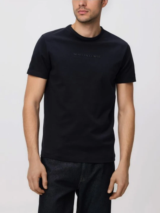 Zdjęcie produktu Reserved - T-shirt slim fit z nadrukiem - czarny