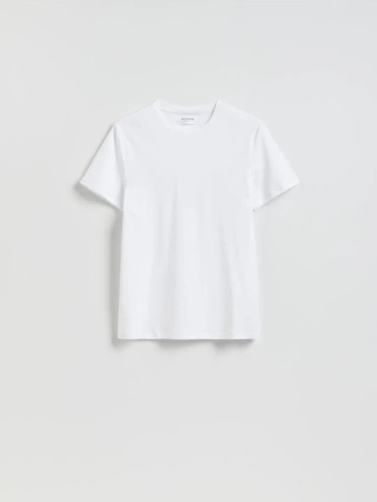 Zdjęcie produktu Reserved - T-shirt slim z bawełny pima - biały