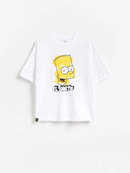 Zdjęcie produktu Reserved - T-shirt The Simpsons - biały