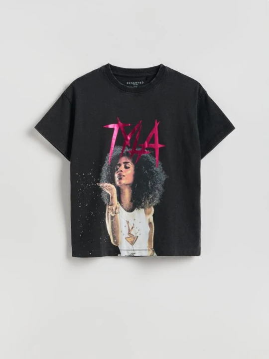 Zdjęcie produktu Reserved - T-shirt TYLA - ciemnoszary