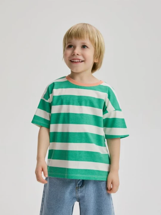Zdjęcie produktu Reserved - T-shirt w paski - złamana biel