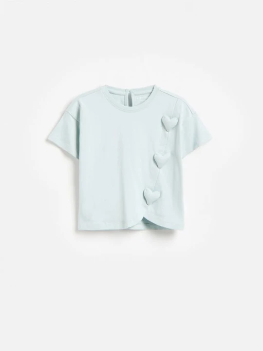 Zdjęcie produktu Reserved - T-shirt z aplikacjami - jasnozielony