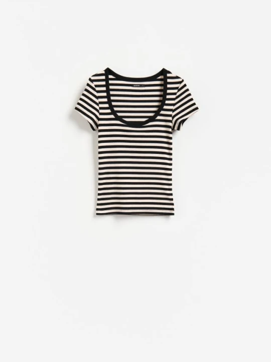 Zdjęcie produktu Reserved - T-shirt z bawełną - wielobarwny