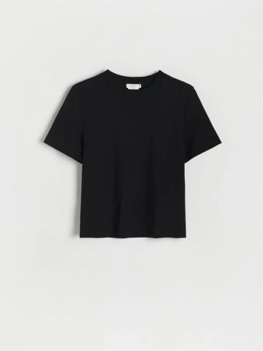 Zdjęcie produktu Reserved - T-shirt boxy - czarny