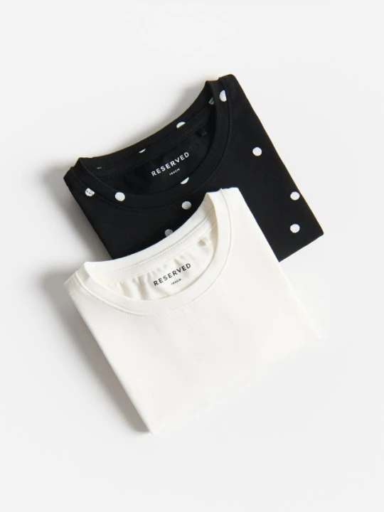 Zdjęcie produktu Reserved - T-shirt z kokardkami 2 pack - wielobarwny