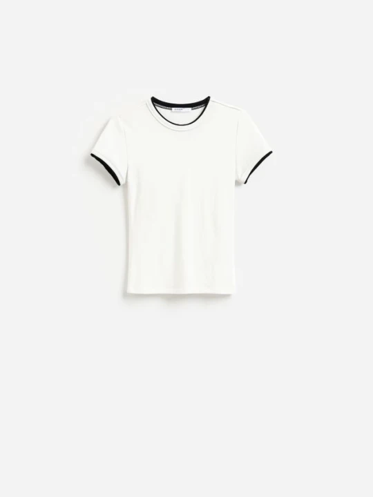 Zdjęcie produktu Reserved - T-shirt z modalem - biały