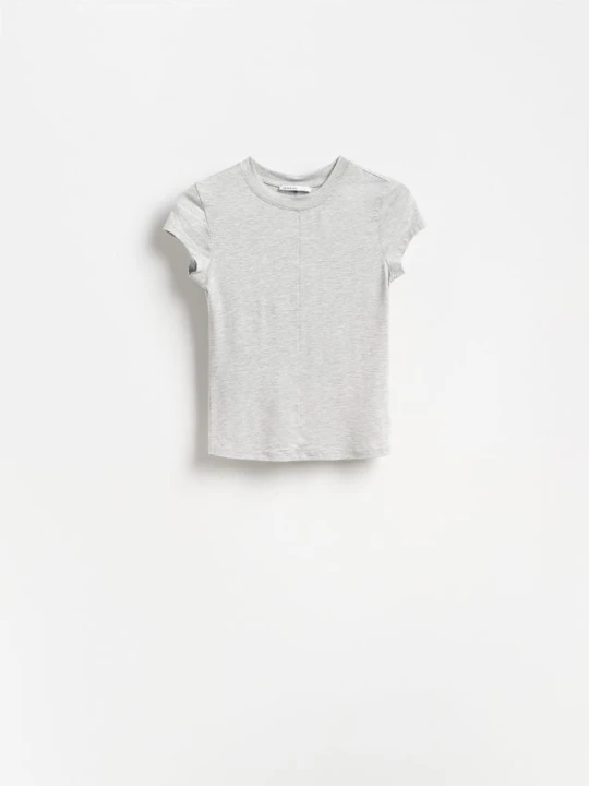Zdjęcie produktu Reserved - T-shirt z modalem - jasnoszary