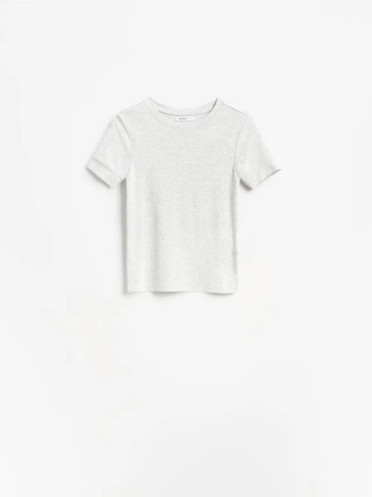 Zdjęcie produktu Reserved - T-shirt z modalem - jasnoszary