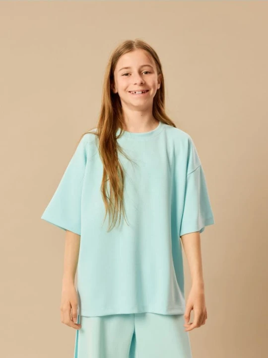 Zdjęcie produktu Reserved - T-shirt z modalem - jasnoturkusowy