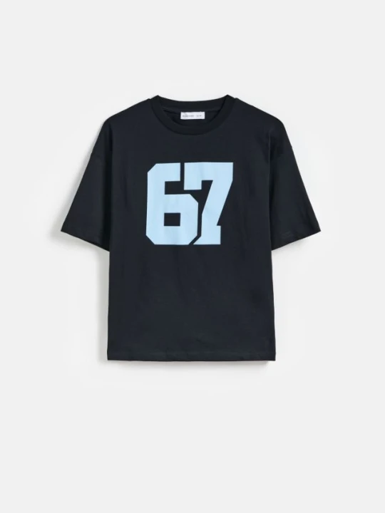 Zdjęcie produktu Reserved - T-shirt z nadrukiem 67 - czarny