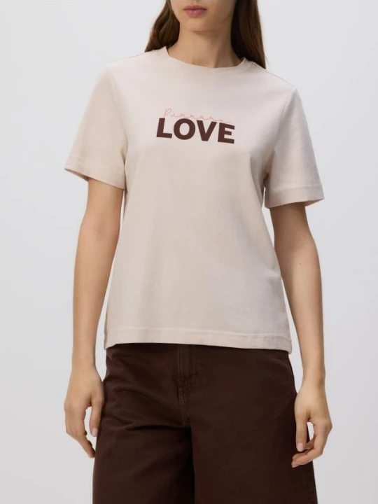 Zdjęcie produktu Reserved - T-shirt z nadrukiem - beżowy