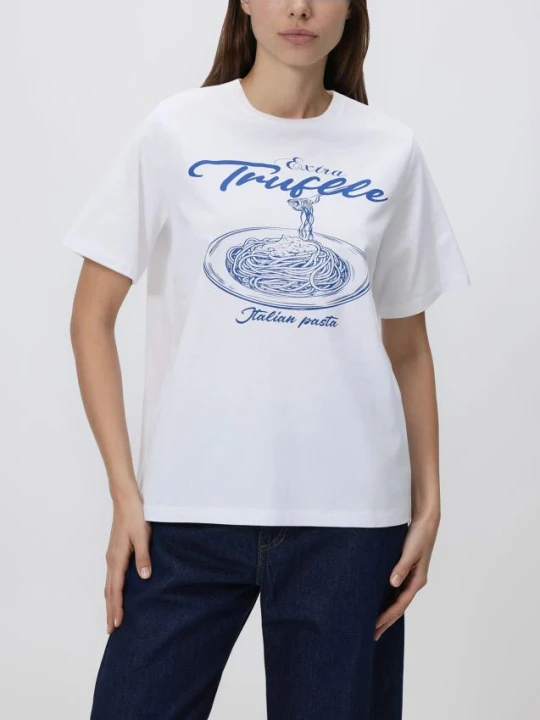 Zdjęcie produktu Reserved - T-shirt z nadrukiem - biały