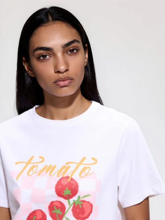 Zdjęcie produktu Reserved - T-shirt z nadrukiem - biały