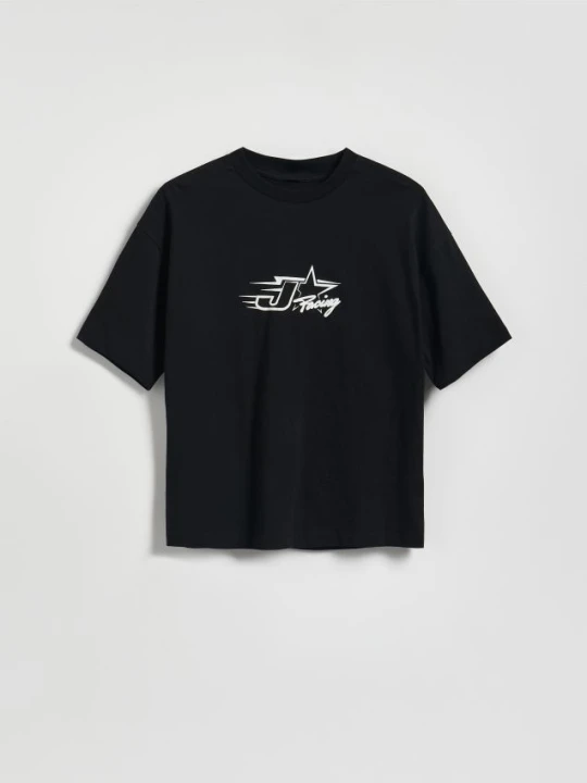 Zdjęcie produktu Reserved - T-shirt z nadrukiem - czarny