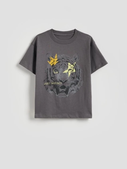Zdjęcie produktu Reserved - T-shirt z nadrukiem - czarny
