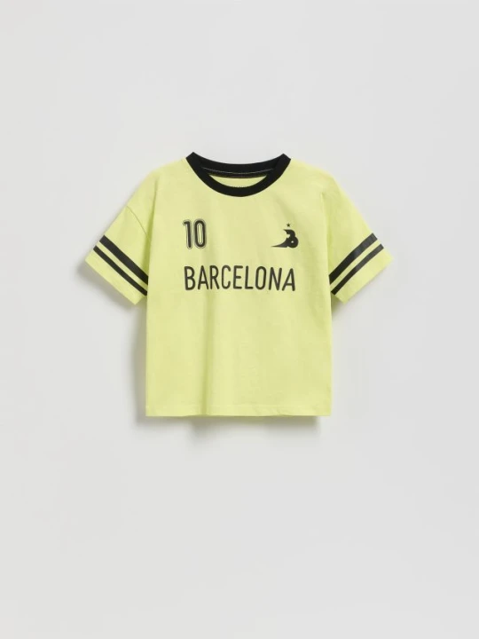 Zdjęcie produktu Reserved - T-shirt z nadrukiem - jasnozielony