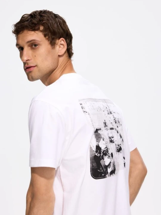 Zdjęcie produktu Reserved - T-shirt z nadrukiem Kosycarz - złamana biel