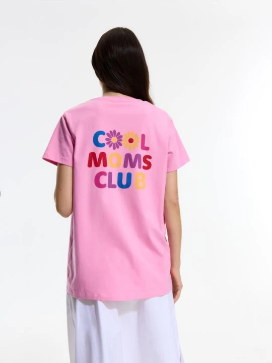 Zdjęcie produktu Reserved - T-shirt z nadrukiem na plecach - różowy