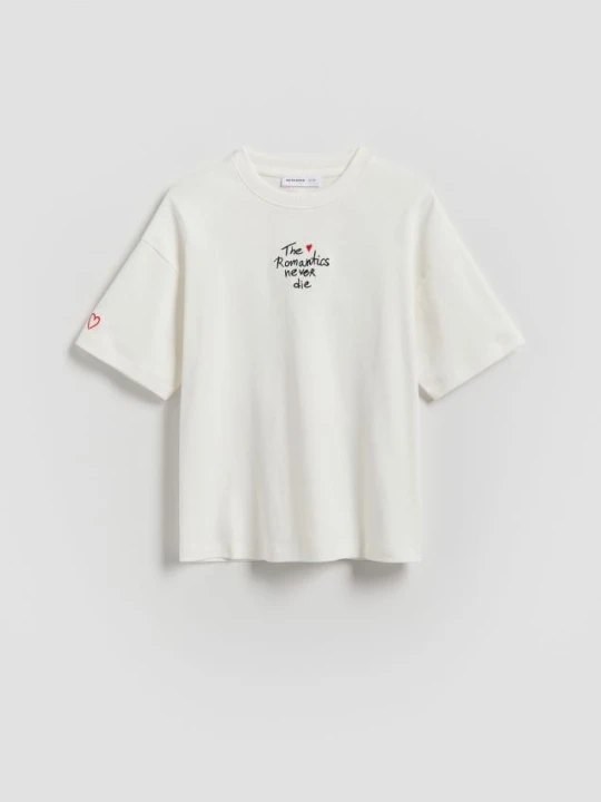 Zdjęcie produktu Reserved - T-shirt z nadrukiem na plecach - wielobarwny