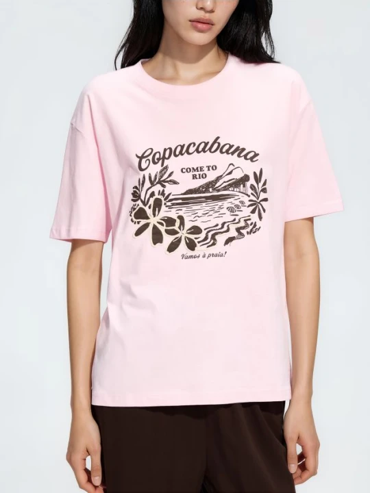 Zdjęcie produktu Reserved - T-shirt z nadrukiem - pastelowy róż