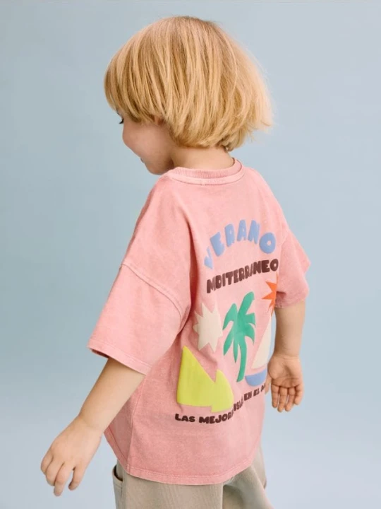 Zdjęcie produktu Reserved - T-shirt z nadrukiem - różowy