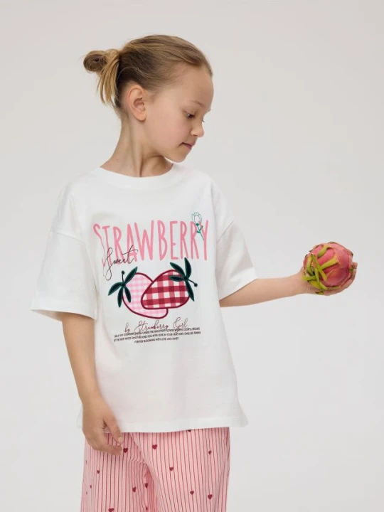 Zdjęcie produktu Reserved - T-shirt z nadrukiem - złamana biel