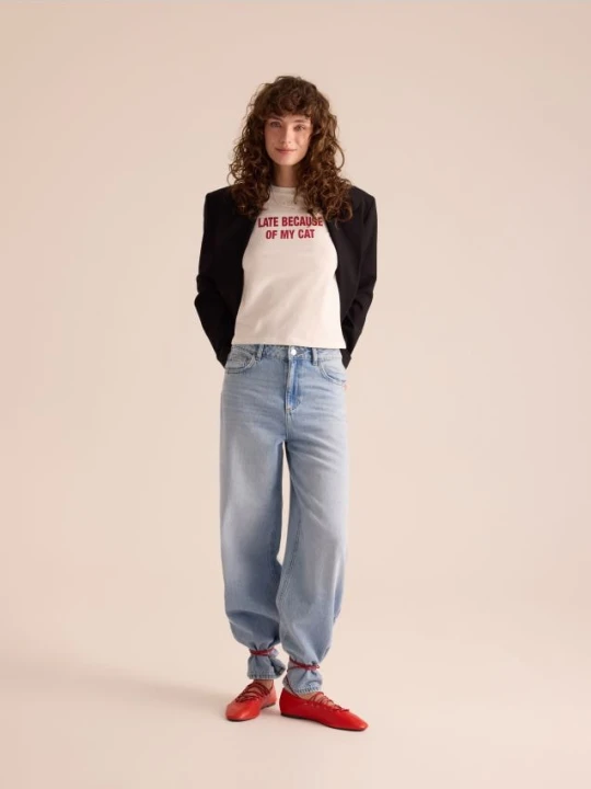 Zdjęcie produktu Reserved - T-shirt z napisem - biały