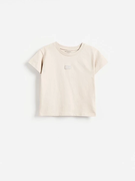 Zdjęcie produktu Reserved - T-shirt z naszywką - beżowy
